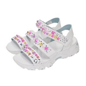 SKECHERS‎ Sandals Womens Size 9 D'lites 2.0 Studded Wayz Yoga Foam Strappy Shoes